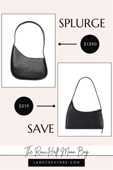 the row half moon bag dupes